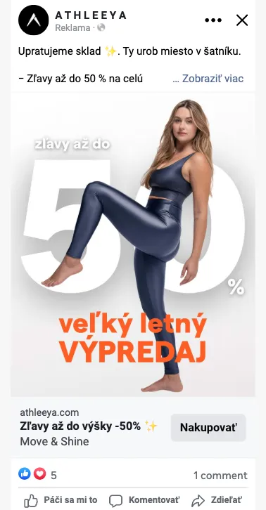 Athleeya sale ad