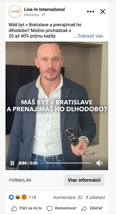 Live-IN Facebook ad